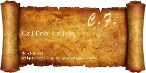 Czifra Frida névjegykártya